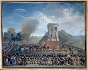 Fest der Föderation in Besançon am 14. Juli 1790 von Jean Alexis Cornu