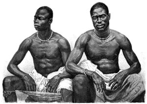 Zwei Männer aus Assinie, Guinea, ca. 1860-1920 von Jean Andre Rixens