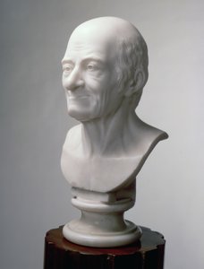 Büste von Voltaire, um 1770 von Jean Antoine Houdon