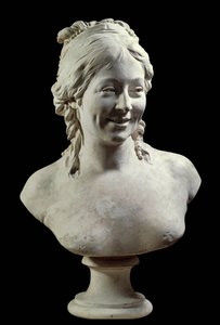 Porträt von Madame Houdon (geb. Marie Ange Cecile Langlois) von Jean Antoine Houdon