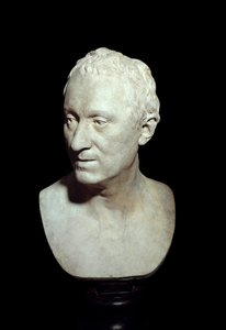 Terrakotta-Büste des Philosophen Denis Diderot (1713-1784) (Skulptur von Jean Antoine Houdon, 1771) Paris, Louvre