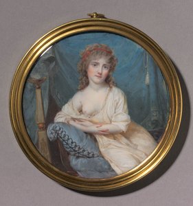 Porträt einer Frau, die auf einem Sofa liegt, ca. 1804