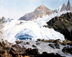 Chamonix: Quelle des Arveyron, ca. 1800 von Jean Antoine Linck