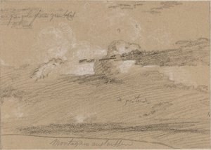 Studie von Wolken über den Bergen von Jean Antoine Linck
