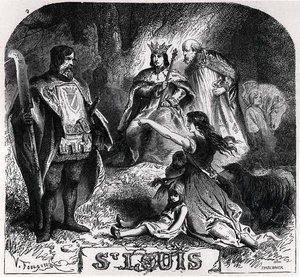 St. Louis spricht Recht unter einer Eiche in Vincennes, aus 
