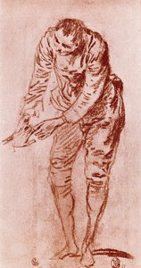 Eine Studie in Sanguine, 1913 von Jean Antoine Watteau