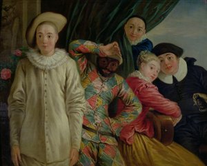Harlekin, Pierrot und Scapin