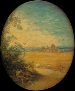 Heumacher auf einem Feld, Sommer von Jean Antoine Watteau