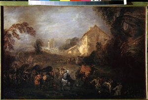 Die Last des Krieges von Jean Antoine Watteau