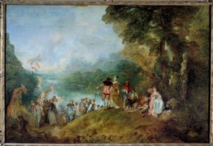 Pilgerfahrt zur Insel Kythera (Einschiffung nach Kythera) von Jean Antoine Watteau