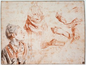 Studie, 1716-1718 von Jean Antoine Watteau