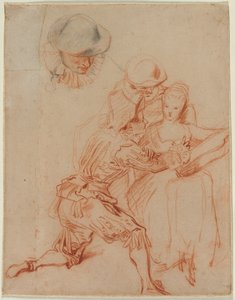 Studie für Der Romancier Le Conteur, um 1716