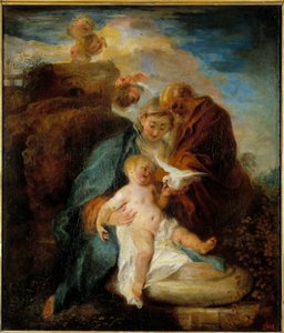 Die Heilige Familie, die Rast während der Flucht nach Ägypten von Jean Antoine Watteau