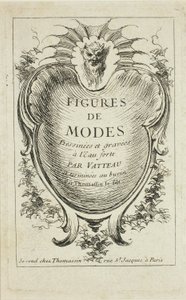 Titelseite, aus Figures de modes von Jean Antoine Watteau
