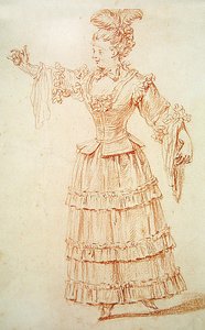 Tänzerin der Oper von Jean Antoine Watteau