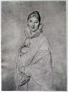 Porträt einer Frau von Jean Auguste Dominique (after) Ingres