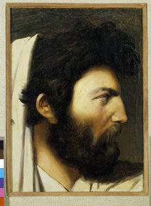 Porträt eines Mannes im Profil. Anonymes Gemälde. Musée Granet, Aix-en-Provence von Jean Auguste Dominique (after) Ingres