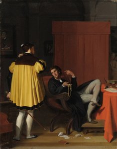 Aretino und der Gesandte von Karl V. von Jean Auguste Dominique Ingres