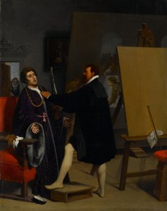 Aretino im Atelier von Tintoretto
