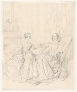 Gräfin Charles d’Agoult (geborene Marie de Flavigny) und ihre Tochter Claire d’Agoult