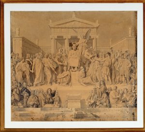 Homer vergöttlicht von Jean Auguste Dominique Ingres