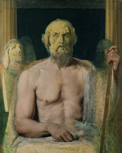 Homer, Studie für Die Apotheose des Homer, 1826-27 von Jean Auguste Dominique Ingres
