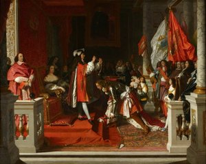 Marschall Berwick erhält vom König Philipp V. von Spanien den Orden vom Goldenen Vlies von Jean Auguste Dominique Ingres