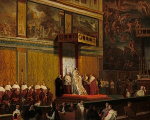 Papst Pius VII. in der Sixtinischen Kapelle, 1814
