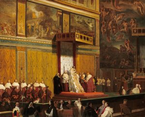 Papst Pius VII. in der Sixtinischen Kapelle, 1814