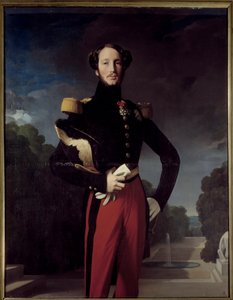 Porträt von Ferdinand Philippe, Herzog von Orleans (1810-1842) vor dem Park von Saint Cloud von Jean Auguste Dominique Ingres