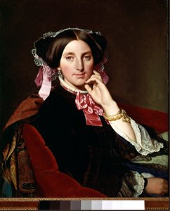 Porträt von Madame Gonse. Porträt von Josephine Caroline Maille, Ehefrau Gonse (1815-1901). Gemälde von Jean Auguste Dominique Ingres (1780-1867) von Jean Auguste Dominique Ingres