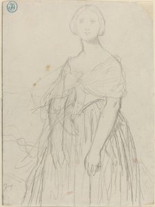 Skizze für Madame Moitessier von Jean Auguste Dominique Ingres