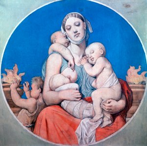 Studie für das Buntglasfenster in der Chapelle Saint Ferdinand, 1833 von Jean Auguste Dominique Ingres