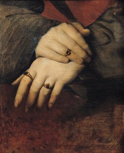 Studie von Frauenhänden, nach dem Porträt von Maddalena Doni von Raphael von Jean Auguste Dominique Ingres