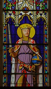 Fenster mit Darstellung des Heiligen Ferdinand (Porträt von Prinz Ferdinand d