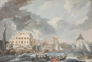 Börse in St. Petersburg, 1787 von Jean Balthazard de la Traverse