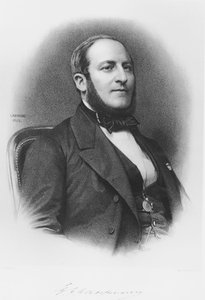 Porträt von Baron Georges Eugène Haussmann (1809-91), 1865 (Schwarz-Weiß-Stich) von Jean Baptiste Adolphe Lafosse