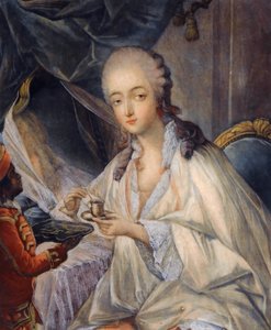 Jeanne Bécu, Gräfin Du Barry 1743-1793 mit einer Tasse Kaffee von Jean Baptiste André Gautier Dagoty