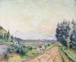 Ufer der Isère bei Pontcharra von Jean Baptiste Armand Guillaumin