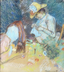 Madame Guillaumin beim Nähen, 1888 von Jean Baptiste Armand Guillaumin