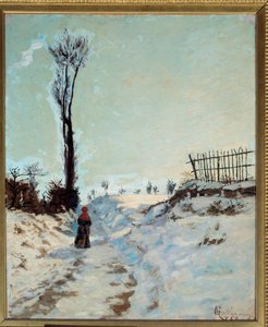 Pfadhohlweg, Schneeeffekt von Jean Baptiste Armand Guillaumin