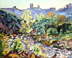 Ruinen des Schlosses, Crozant, ca. 1905 von Jean Baptiste Armand Guillaumin