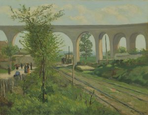 Das Aquädukt von Arcueil am Bahnübergang von Sceaux, 1874 von Jean Baptiste Armand Guillaumin