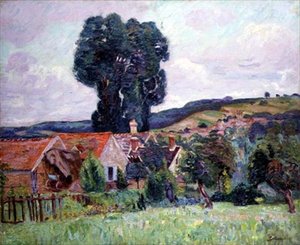 Das Dorf, ca. 1890 von Jean Baptiste Armand Guillaumin