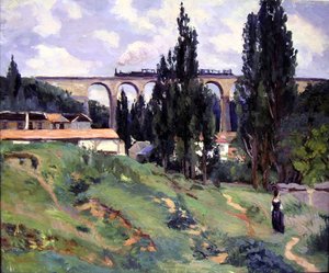 Das Viadukt bei Val-Fleury, Meudon (Hauts-de-Seine) von Jean Baptiste Armand Guillaumin