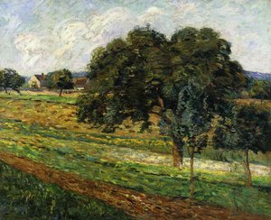 Bäume und Blumen, Landschaft bei Damiette von Jean Baptiste Armand Guillaumin