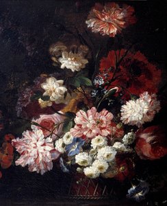 Blumenkorb auf einem Tisch