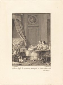 Das ist das Gesetz der Natur, warum widersprechen Sie ihm? von Jean Baptiste Blaise Simonet after Jean Michel Moreau
