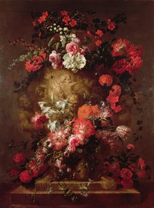 Blumen um eine riesige Urne von Jean Baptiste Bosschaert