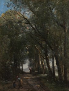 Ein Weg durch die Bäume, ca. 1870-73 von Jean Baptiste Camille Corot